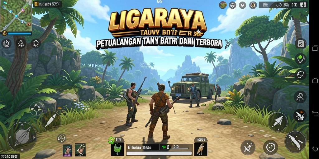 Gameplay menarik LIGARAYA dalam dunia terbuka yang luas.
