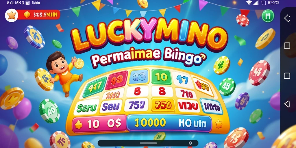 Screenshot gameplay LUCKYMINO menampilkan keseruan permainan Bingo.