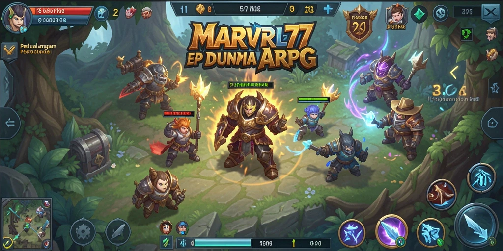 Tampilan gameplay menakjubkan dalam petualangan ARPG.