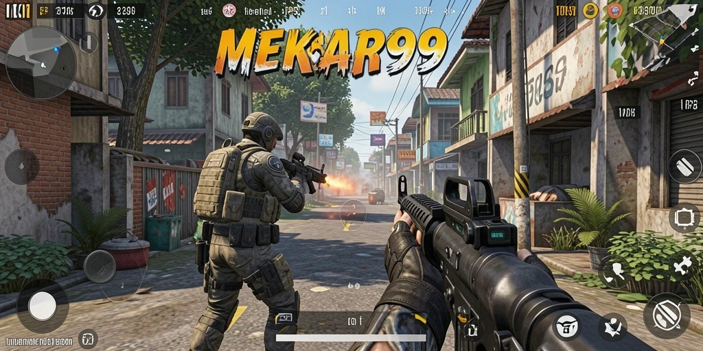 Tampilan gameplay MEKAR99 yang memukau dan penuh aksi.