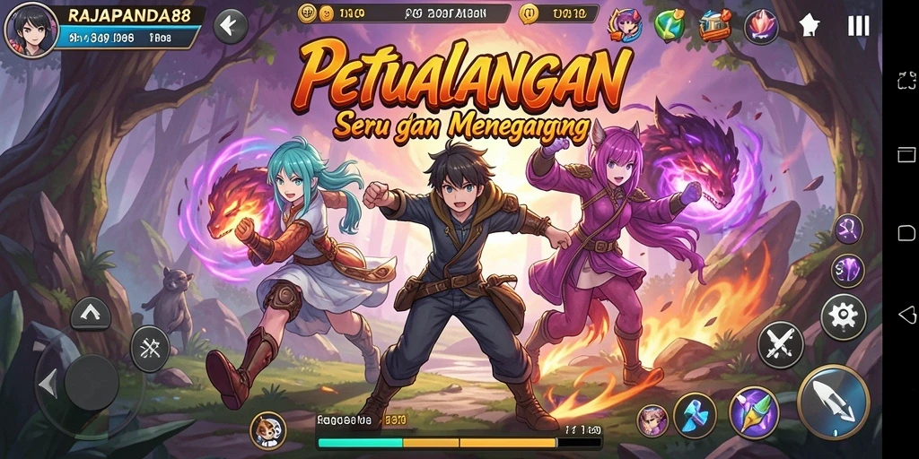 Tampilan gameplay RAJAPANDA88 yang memukau dan mendebarkan.